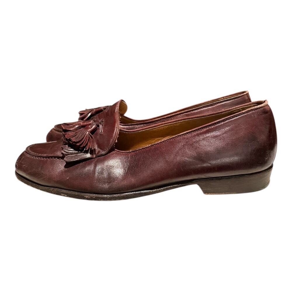 Cole Haan Bragano Burgundy Leather Tasseled Loafers Men's Shoes Size 10 M - Picture 6 of 10